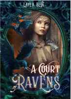 A group of ravens perched on branches, surrounded by a mystical forest, evoking a sense of mystery and enchantment.